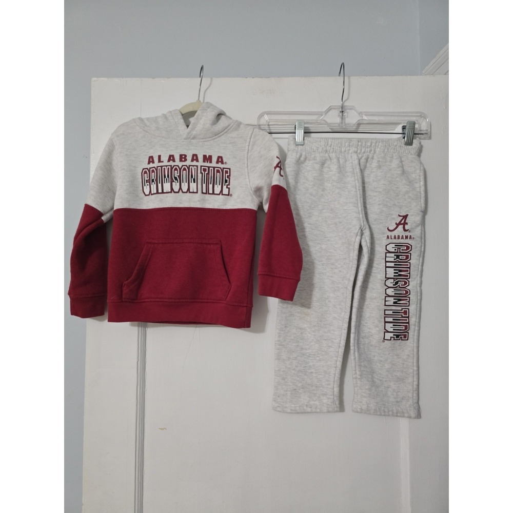 Gen2 Alabama Crimson Tide 4T Tracksuit Hoodie Pants Set‎ Crimson Heather Grey